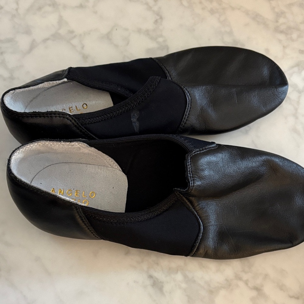Angelo Luzio Black Leather Jazz Shoes